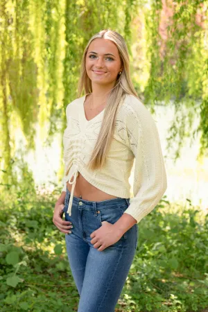 Adjustable Ruched Bust Sweater