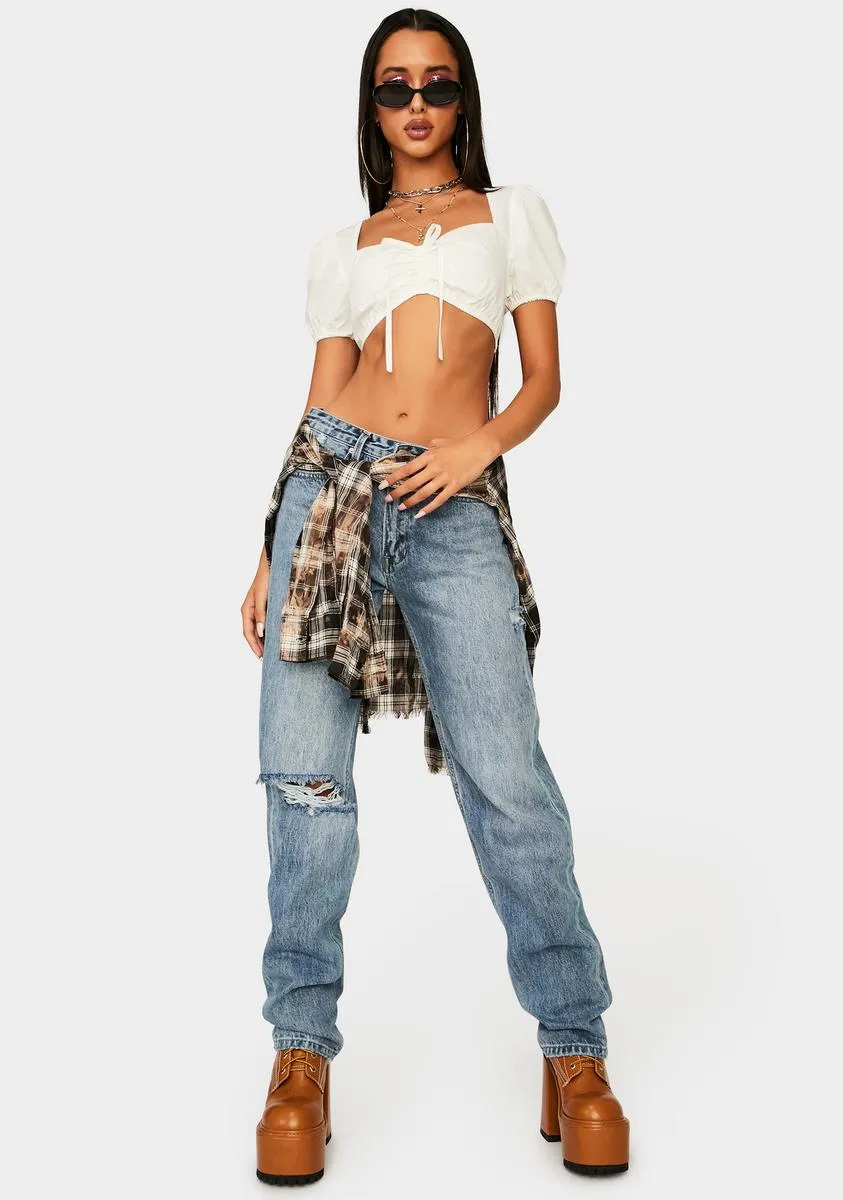 Allure Lace Up Crop Top
