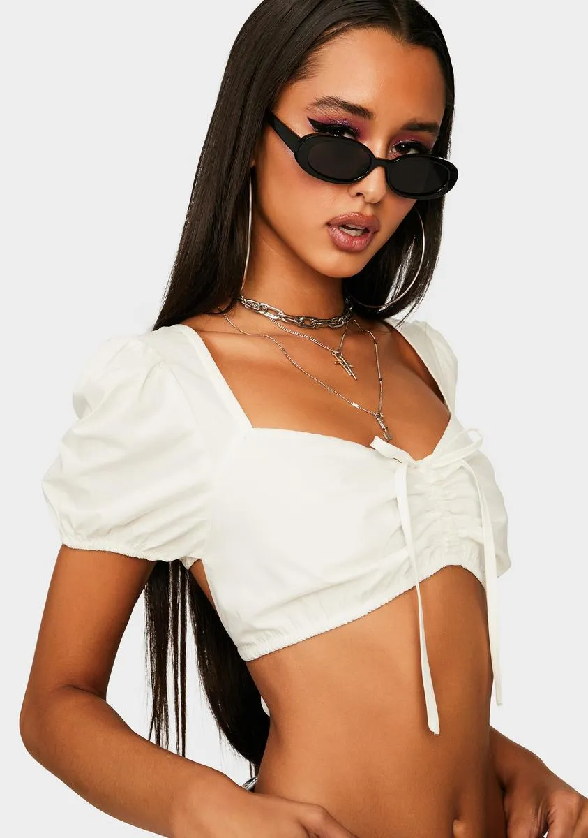 Allure Lace Up Crop Top
