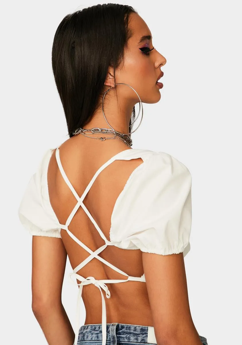 Allure Lace Up Crop Top