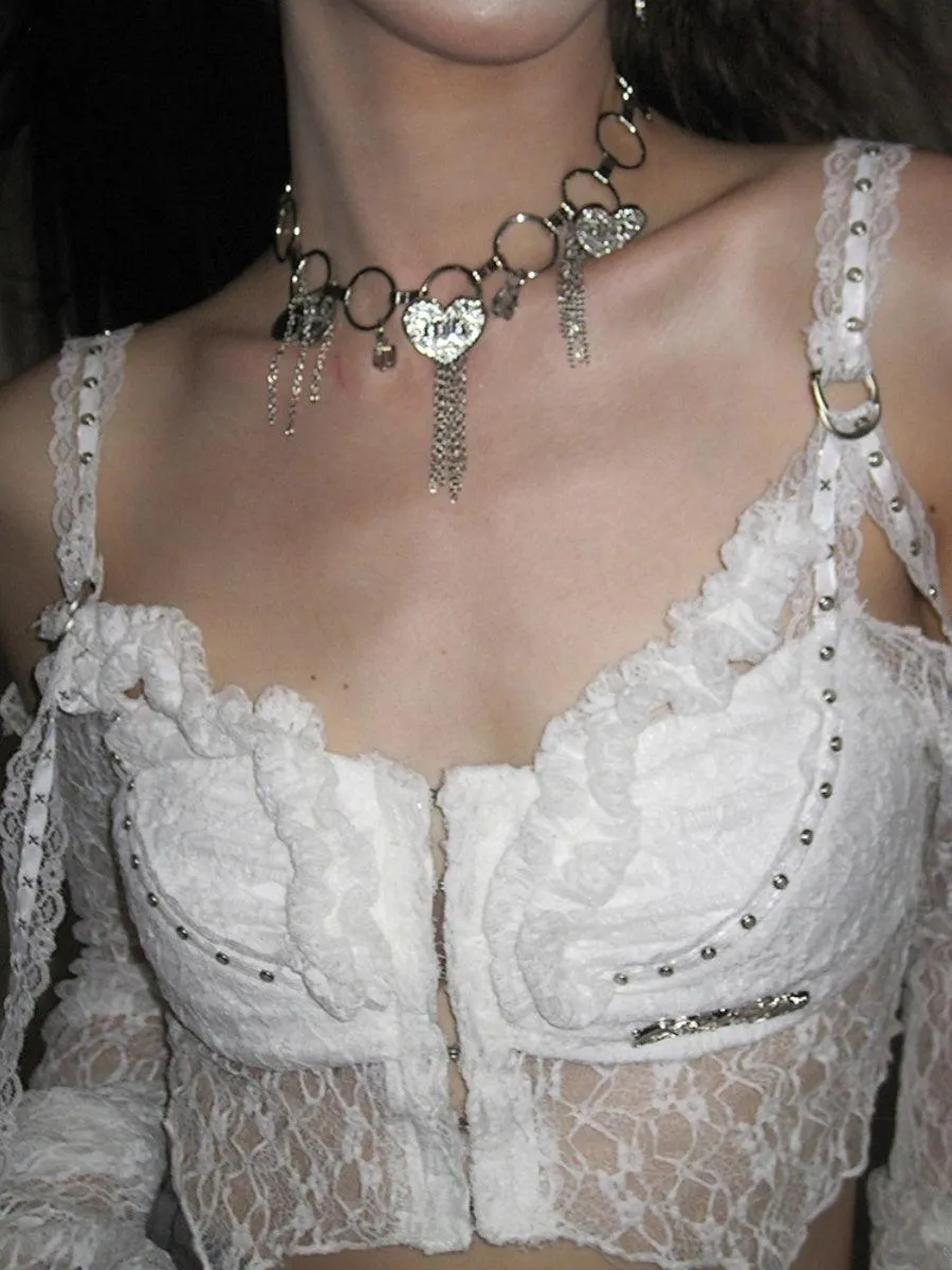 Asymmetrical Lace Trim Camisole Top