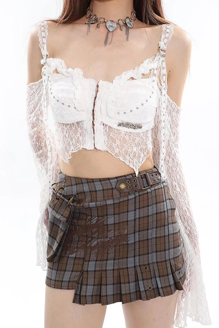 Asymmetrical Lace Trim Camisole Top