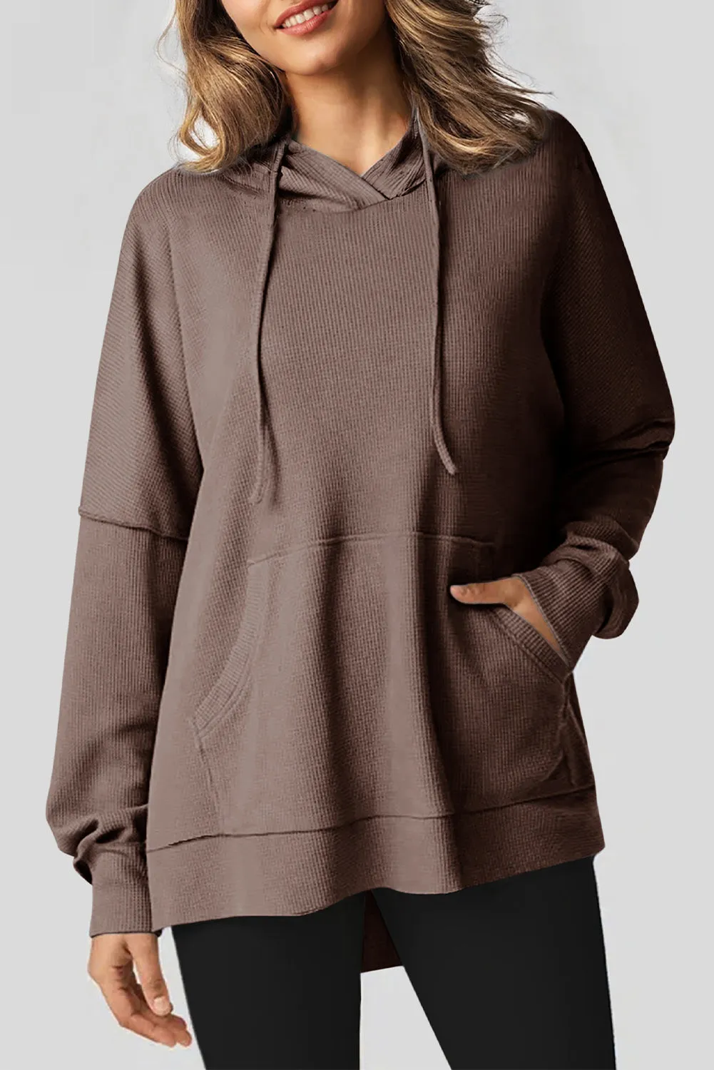 Autumn Waffle Knit Hoodie