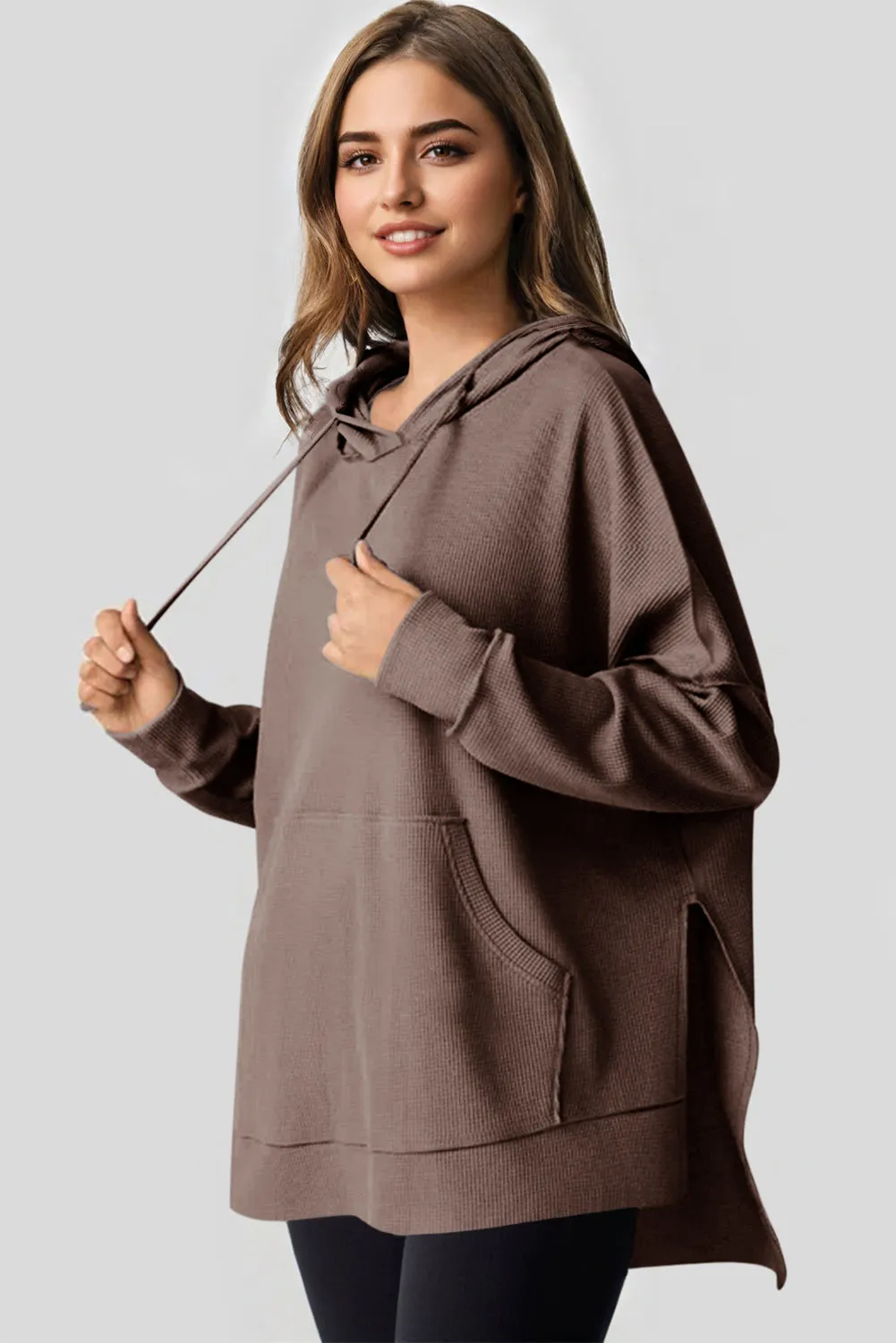 Autumn Waffle Knit Hoodie