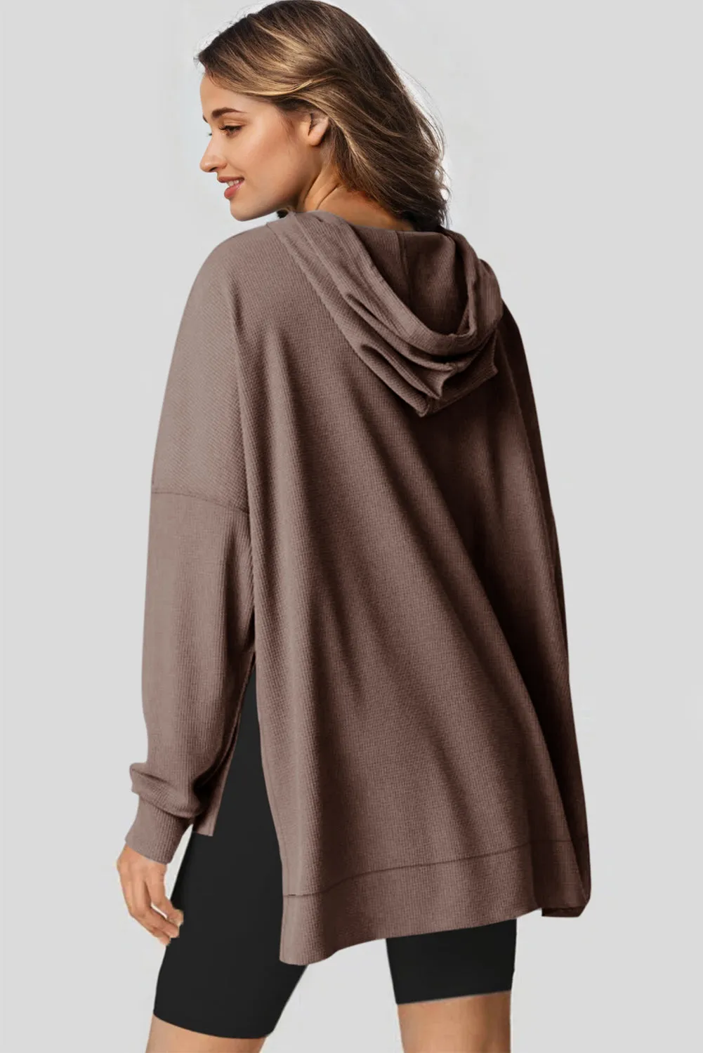 Autumn Waffle Knit Hoodie
