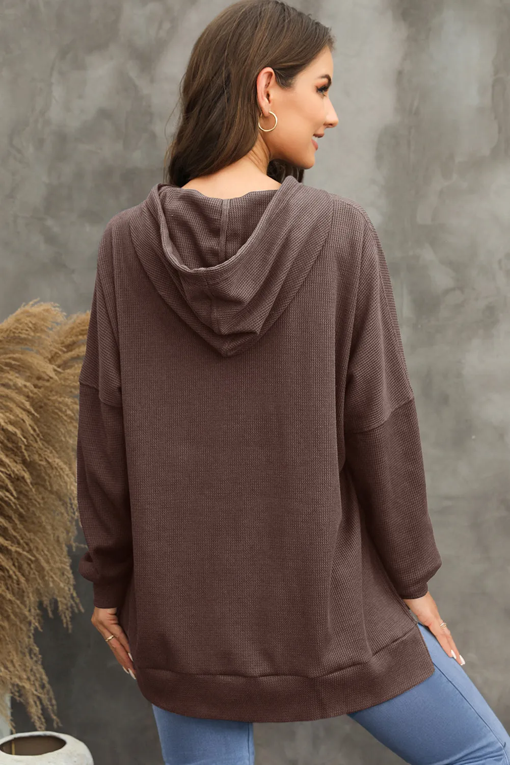 Autumn Waffle Knit Hoodie