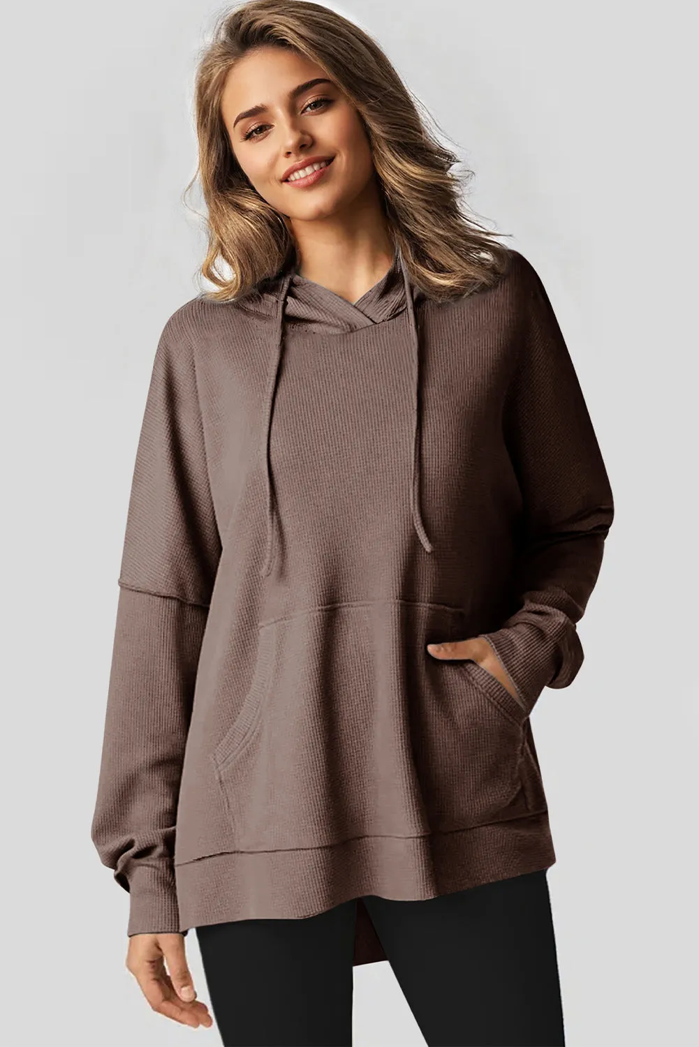 Autumn Waffle Knit Hoodie