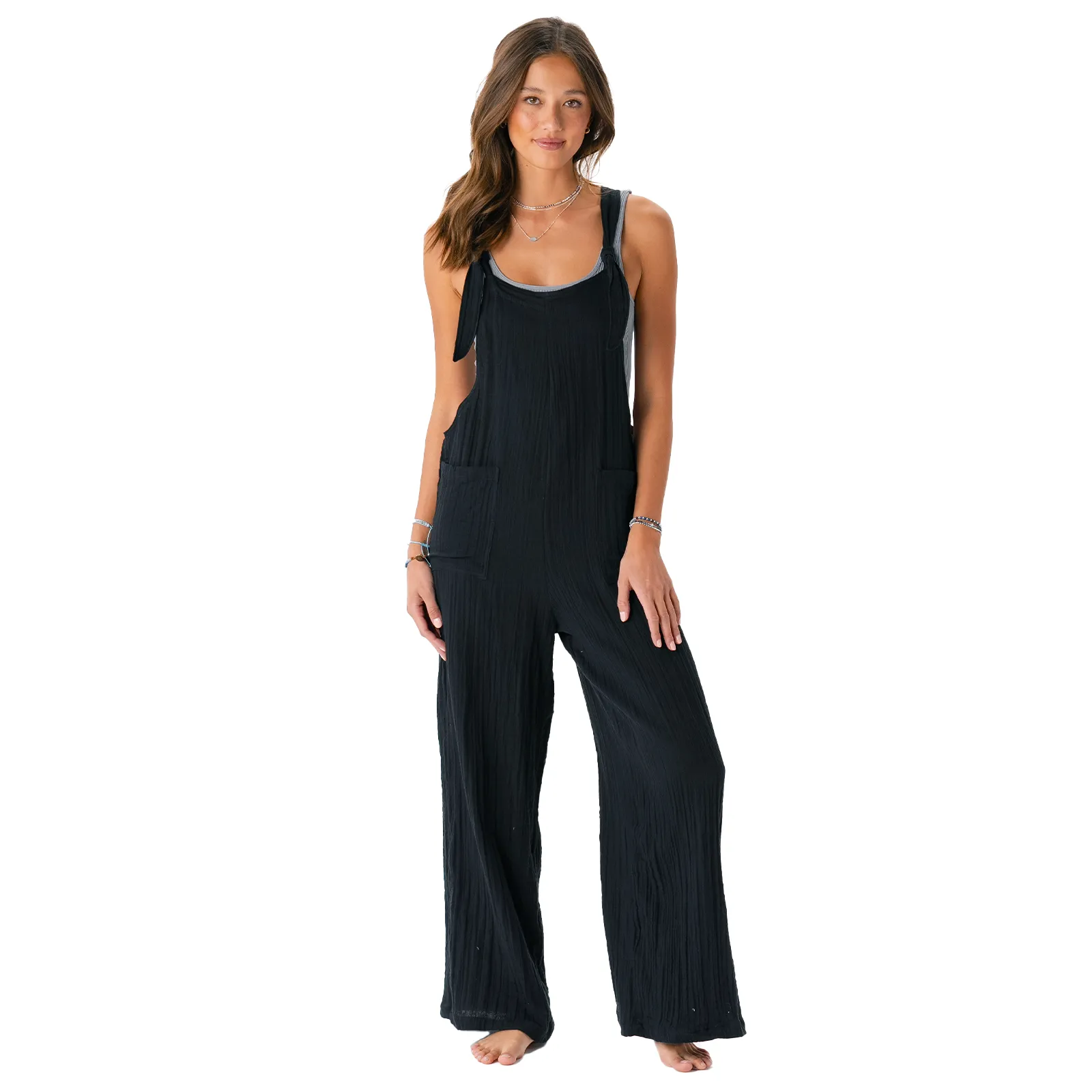 Black Tie Strap Nomad Jumpsuit