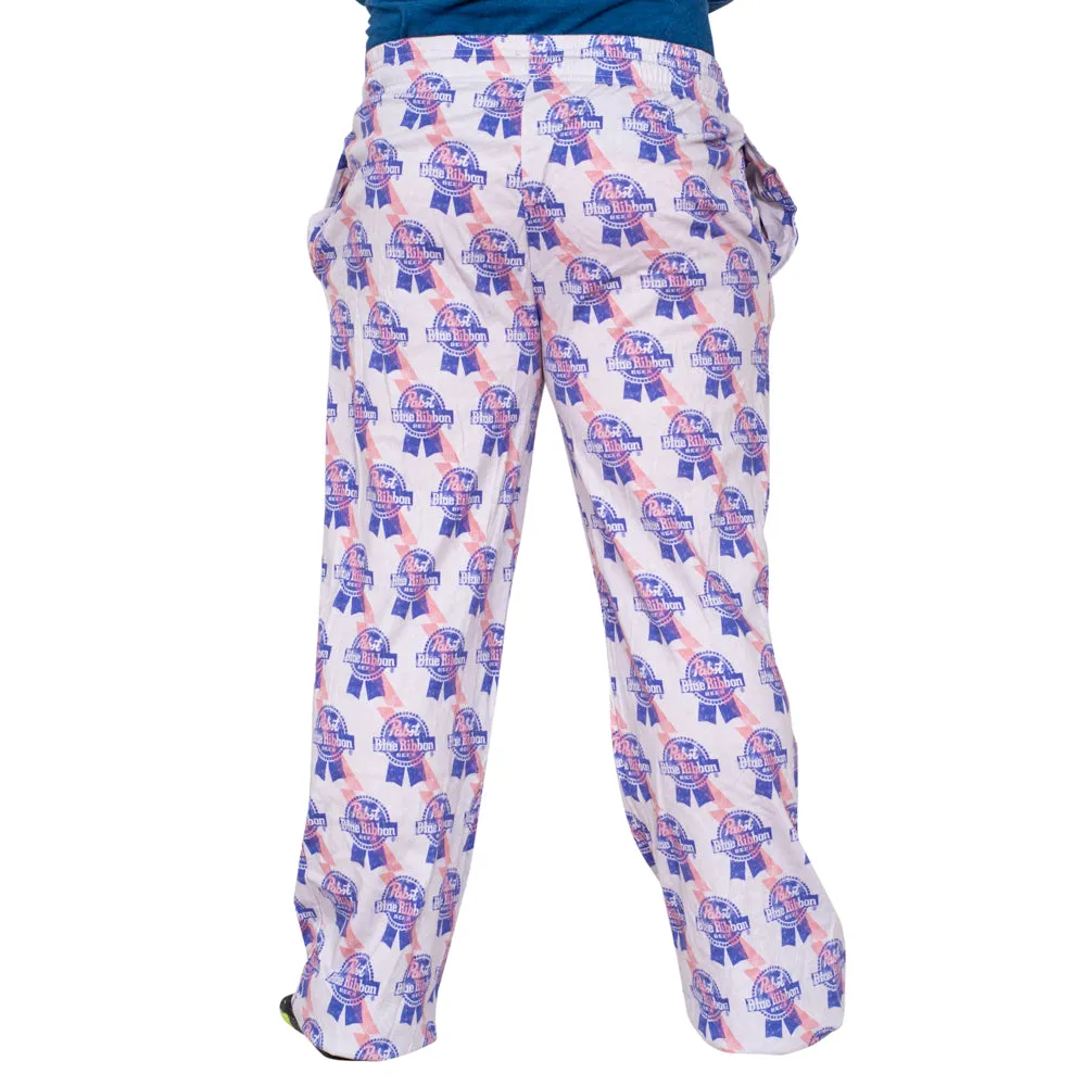 Blue Ribbon Beer Distressed Logo Lounge Pants