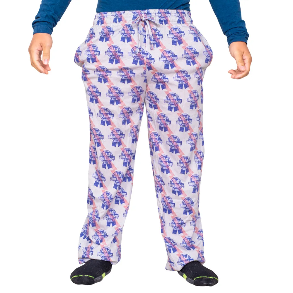 Blue Ribbon Beer Distressed Logo Lounge Pants