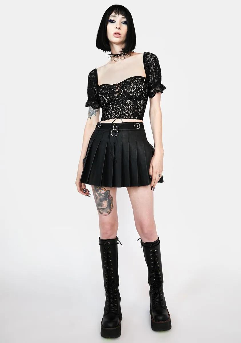 By Her Lonesome Lace Crop Top