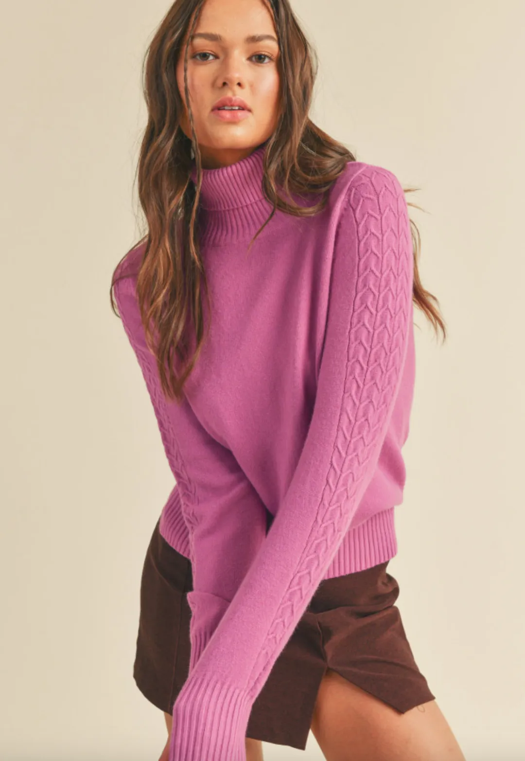 Cabled Essence Turtleneck