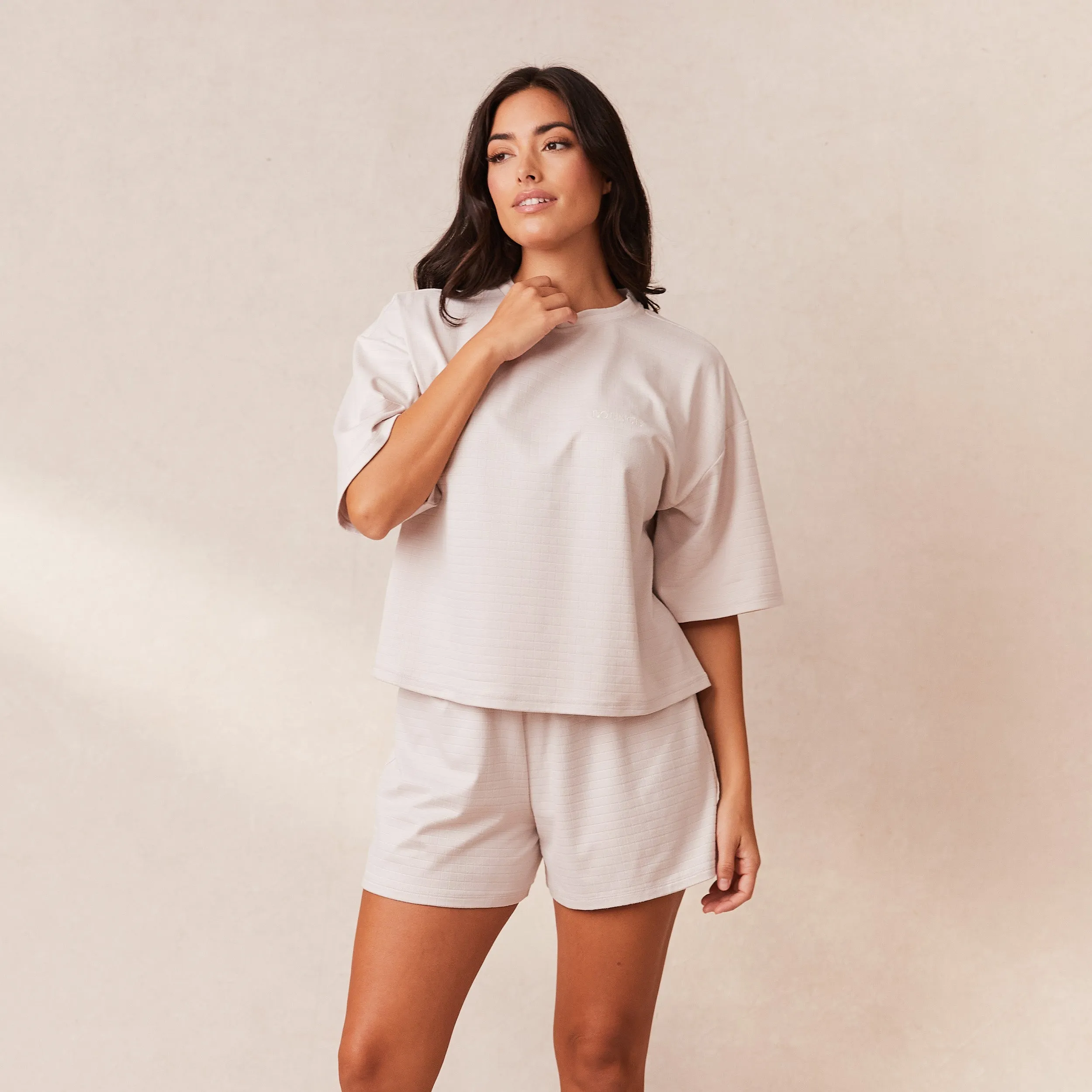 Classic Fleece Oversized Pajama Tee - Cream