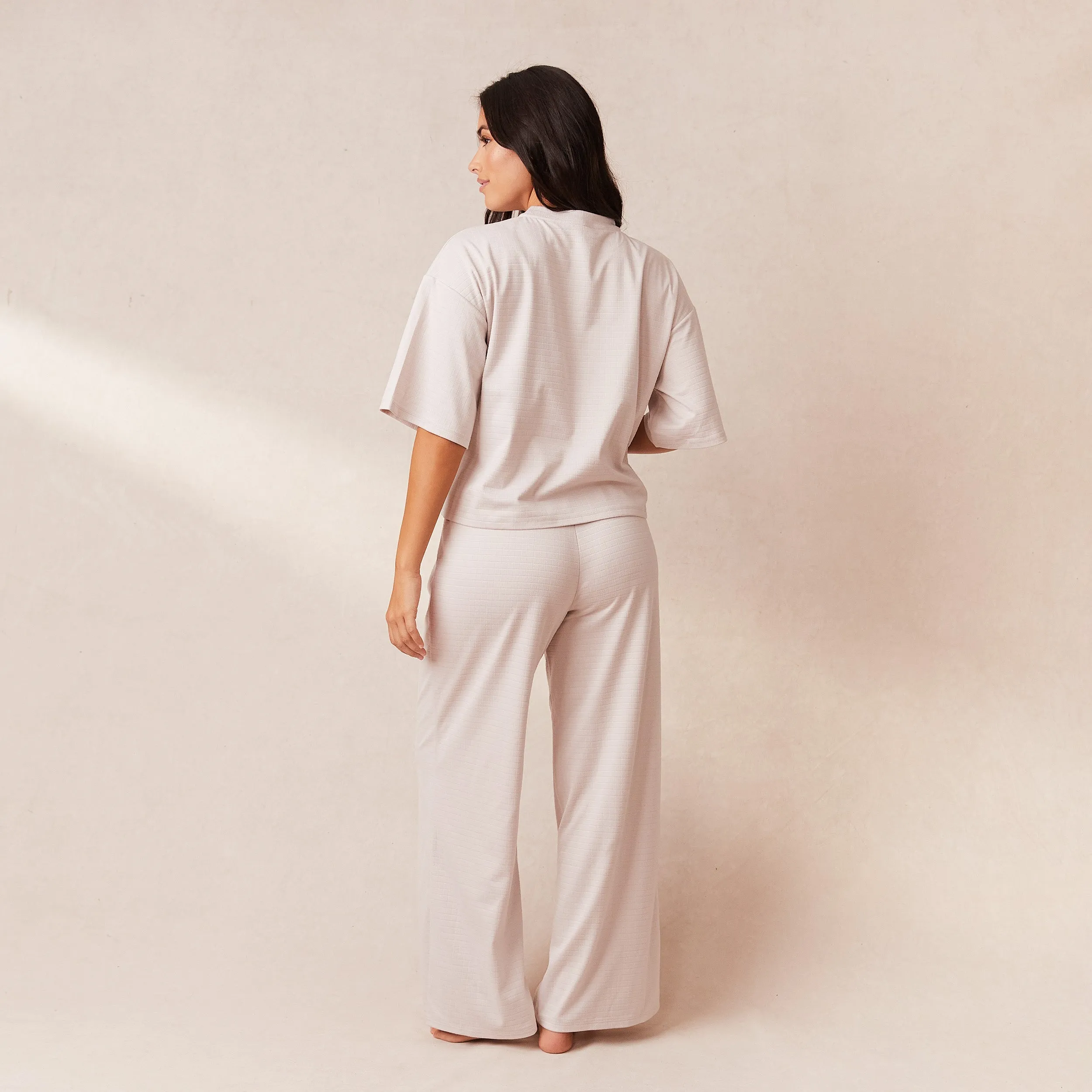 Classic Fleece Oversized Pajama Trousers - Cream