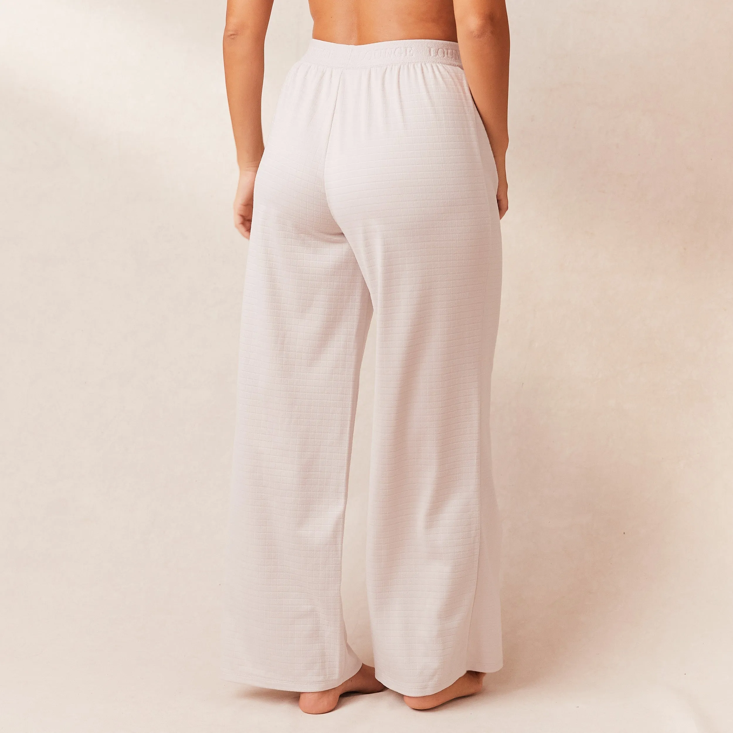 Classic Fleece Oversized Pajama Trousers - Cream