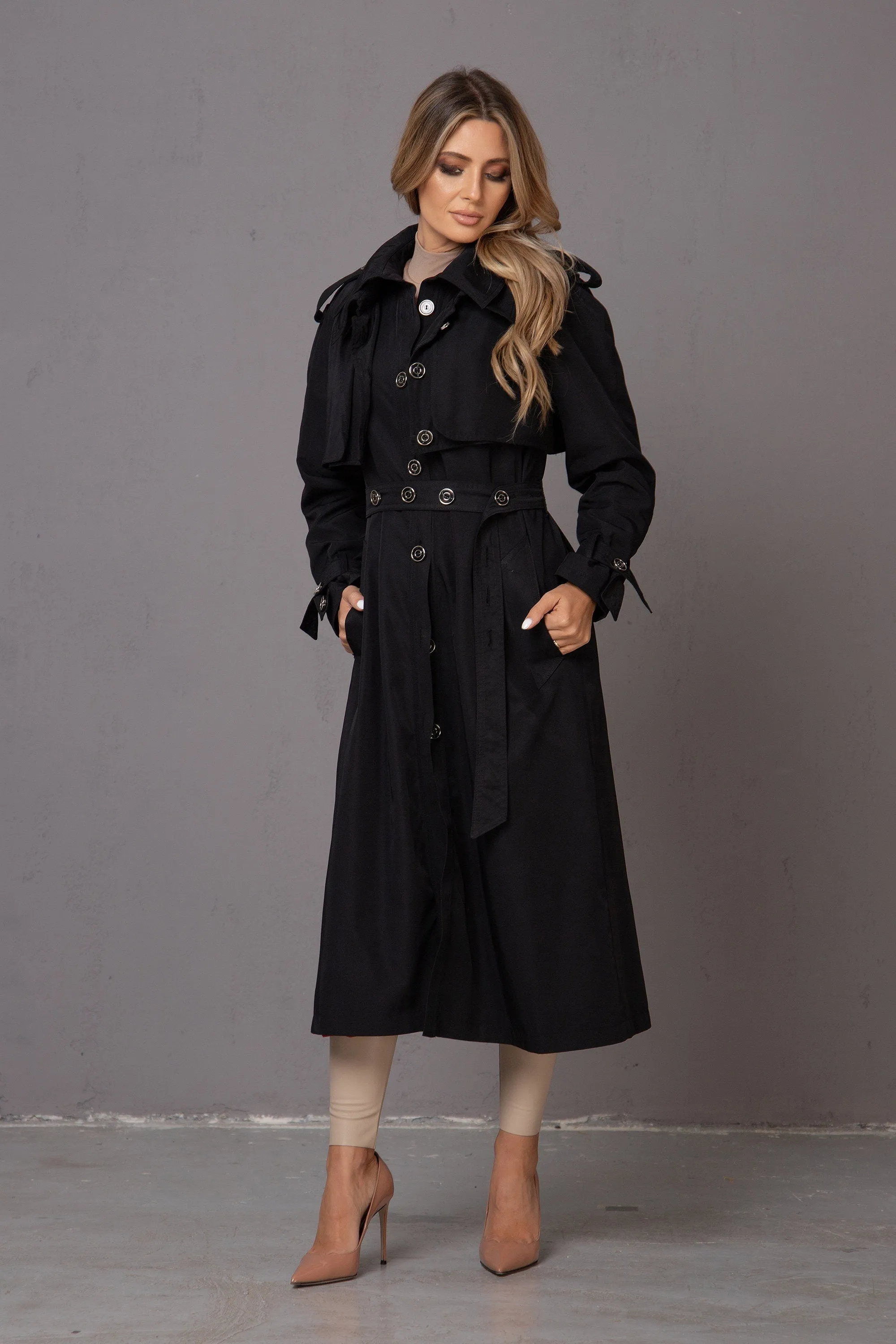 CONTRASTING TRENCH COAT