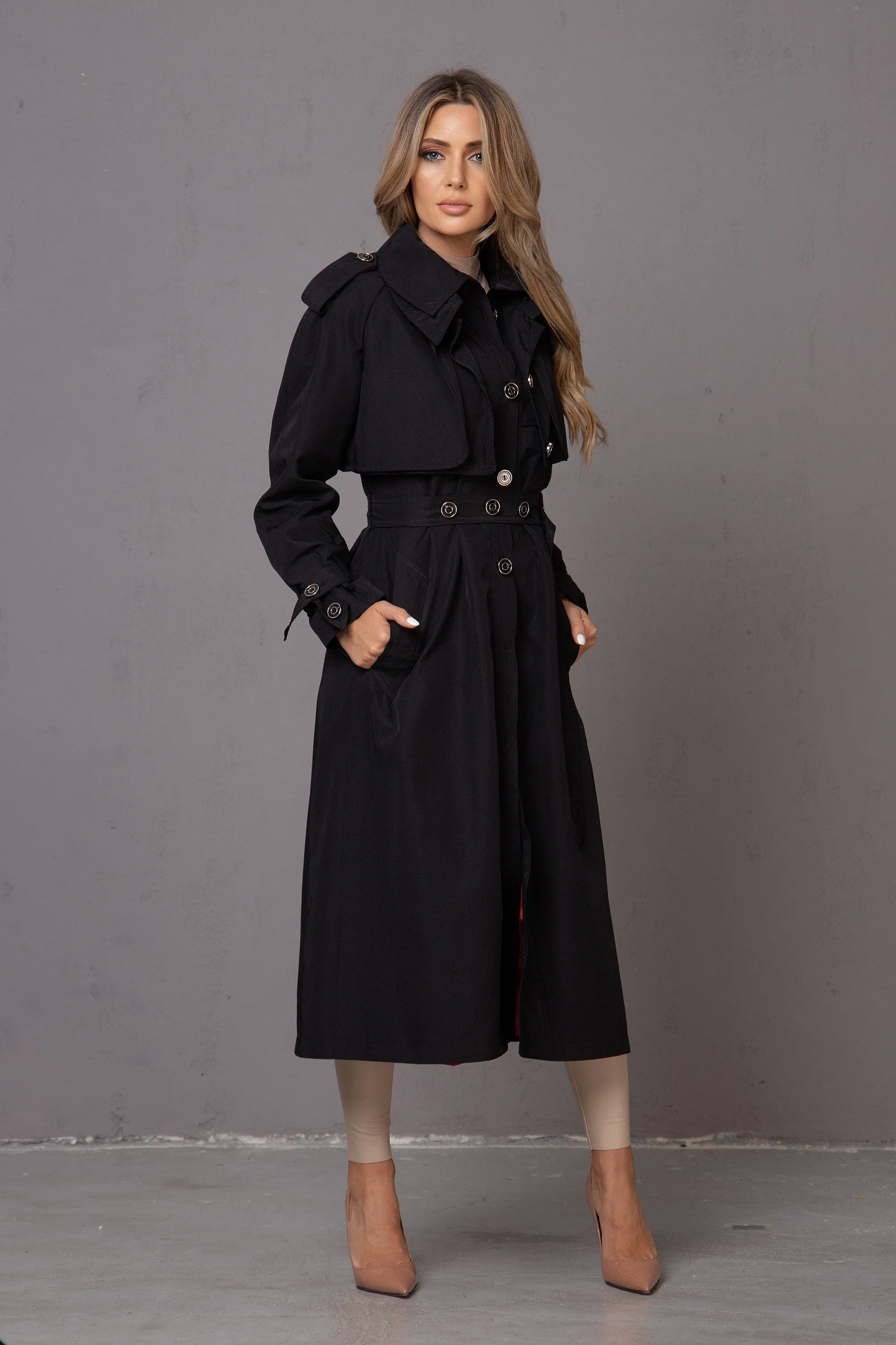 CONTRASTING TRENCH COAT