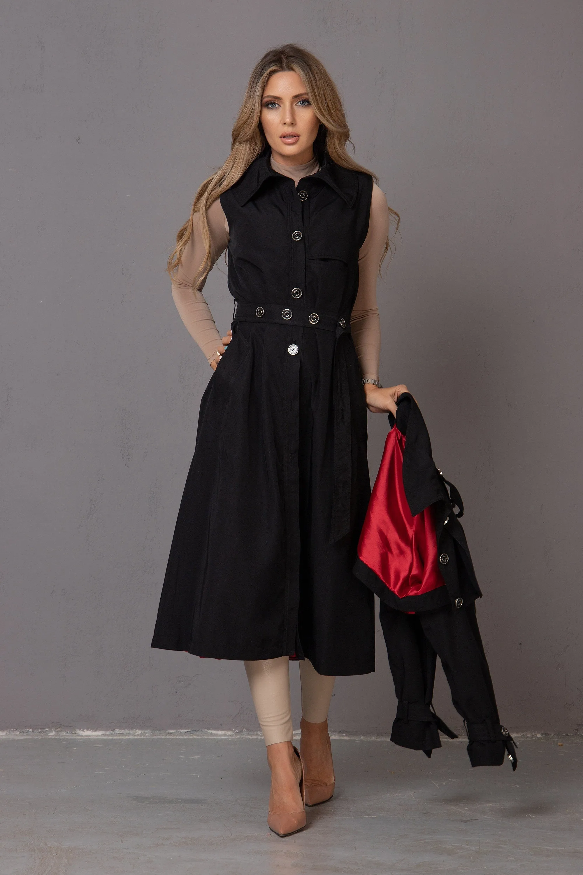 CONTRASTING TRENCH COAT