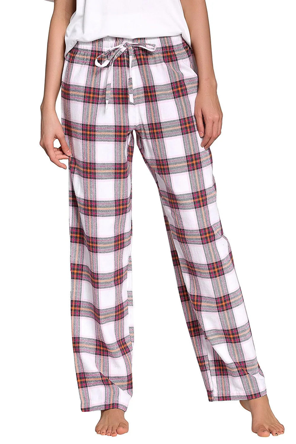 CYZ Women's 100% Cotton Super Soft Flannel Plaid Pajama/Louge Pants