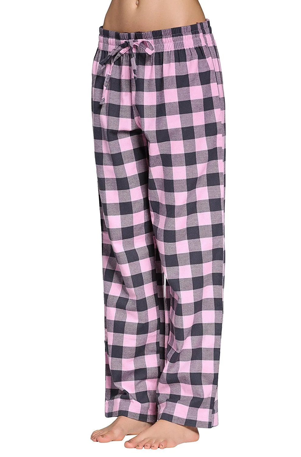 CYZ Women's 100% Cotton Super Soft Flannel Plaid Pajama/Louge Pants
