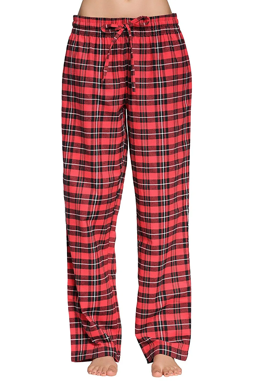 CYZ Women's 100% Cotton Super Soft Flannel Plaid Pajama/Louge Pants