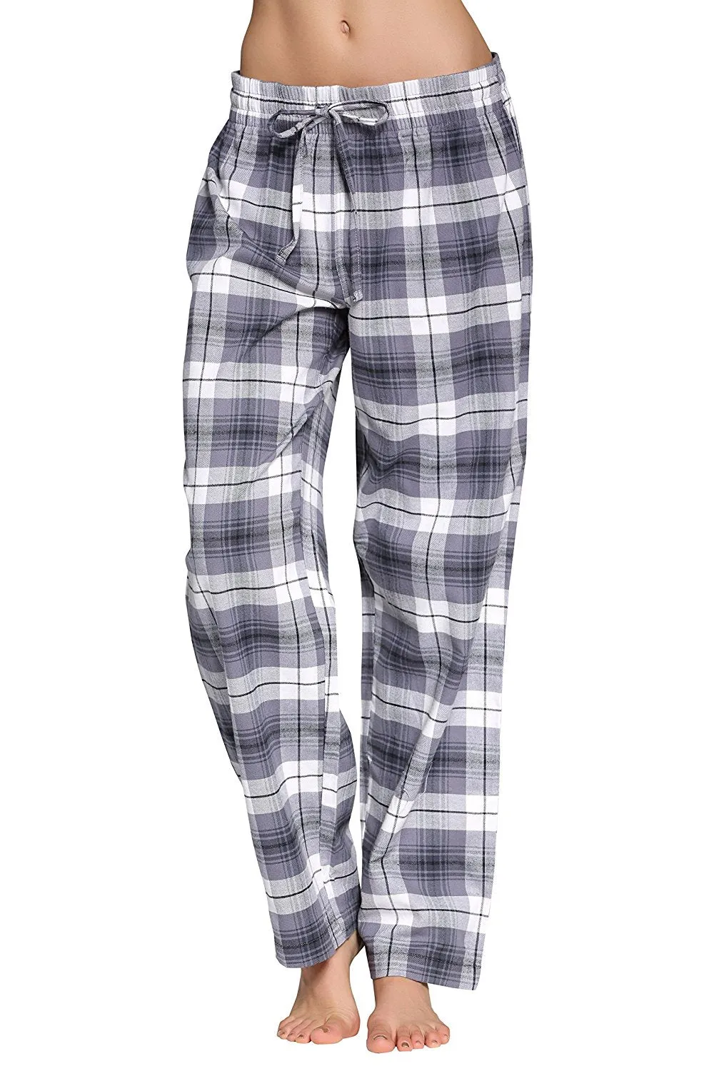 CYZ Women's 100% Cotton Super Soft Flannel Plaid Pajama/Louge Pants