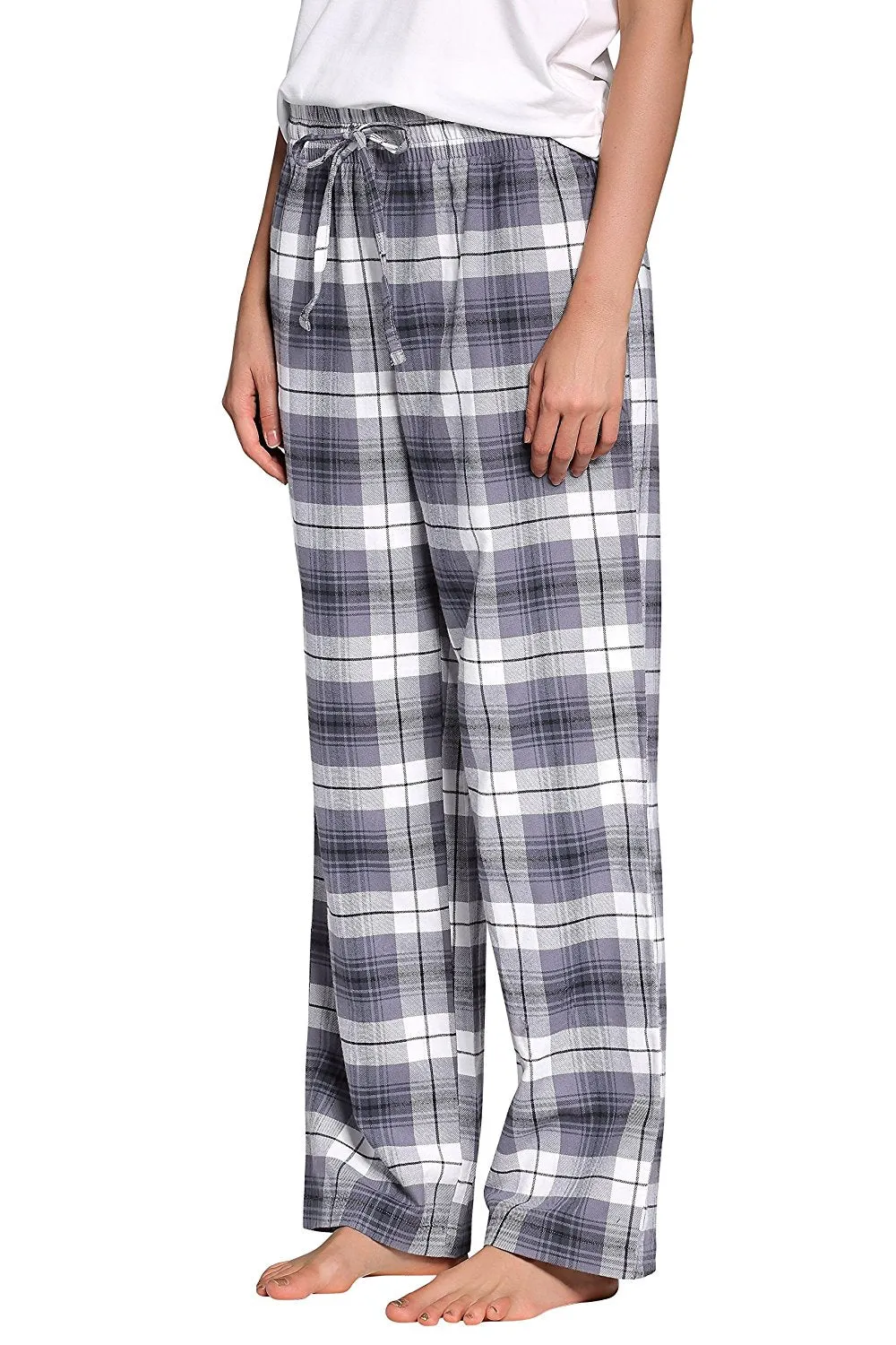 CYZ Women's 100% Cotton Super Soft Flannel Plaid Pajama/Louge Pants