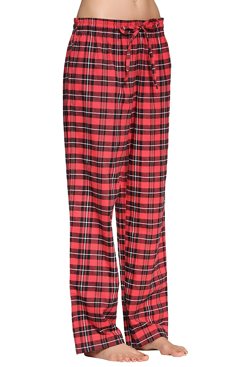 CYZ Women's 100% Cotton Super Soft Flannel Plaid Pajama/Louge Pants