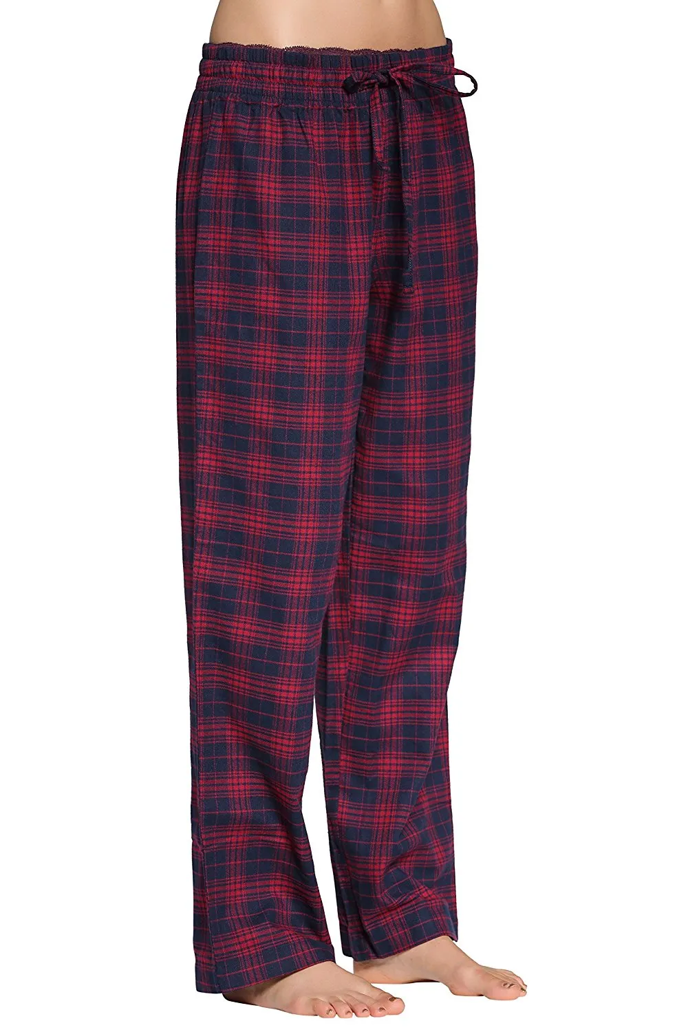 CYZ Women's 100% Cotton Super Soft Flannel Plaid Pajama/Louge Pants