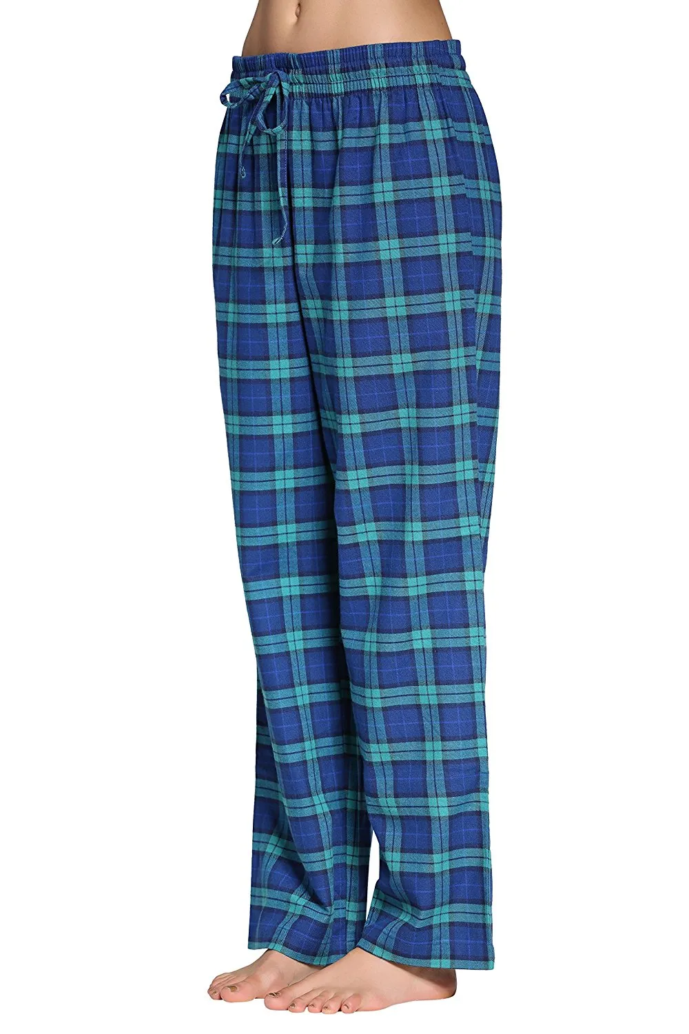 CYZ Women's 100% Cotton Super Soft Flannel Plaid Pajama/Louge Pants