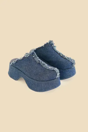 Denim Platform Clog