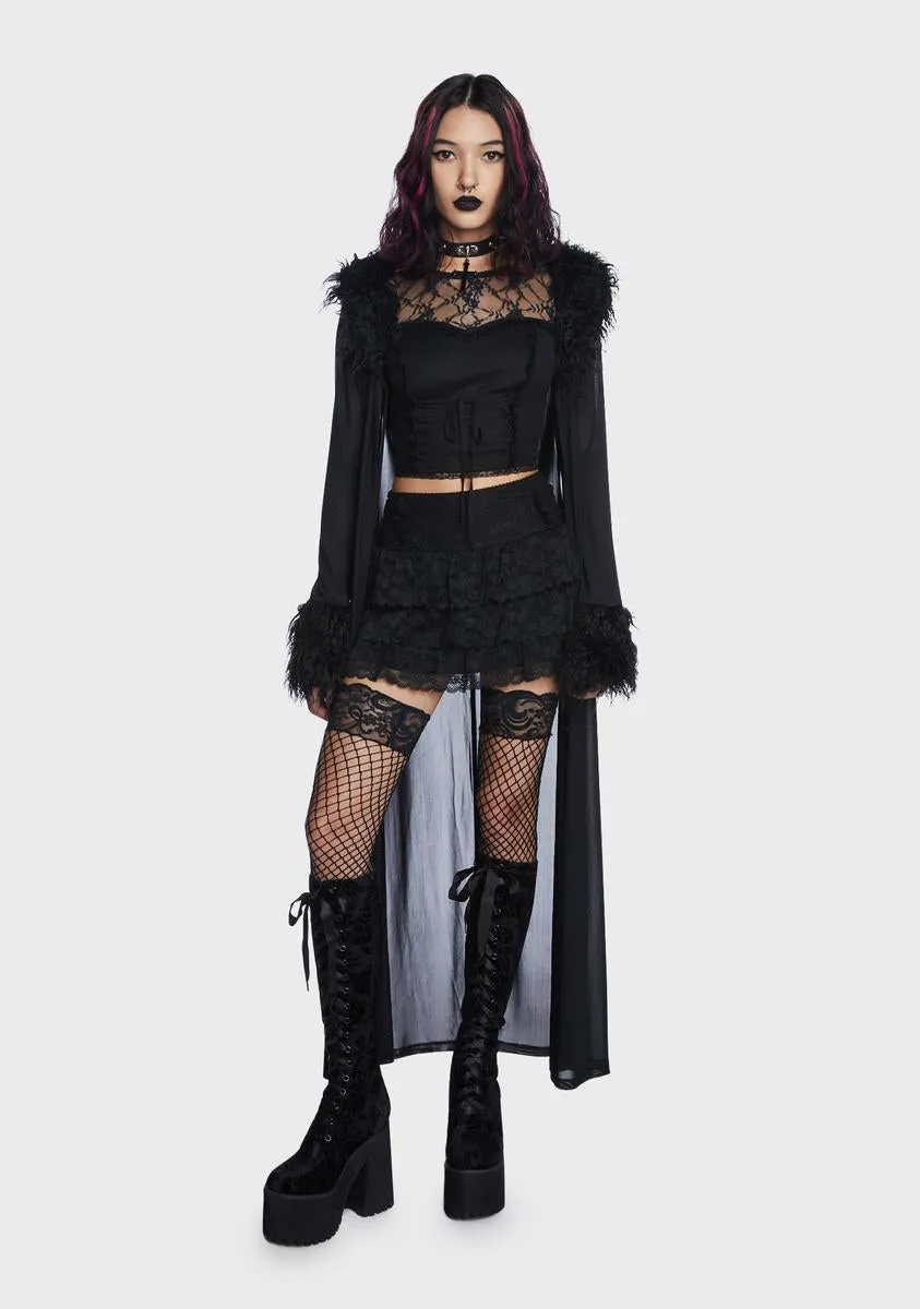 Don't Feel Lonely Ribbed Crop Top