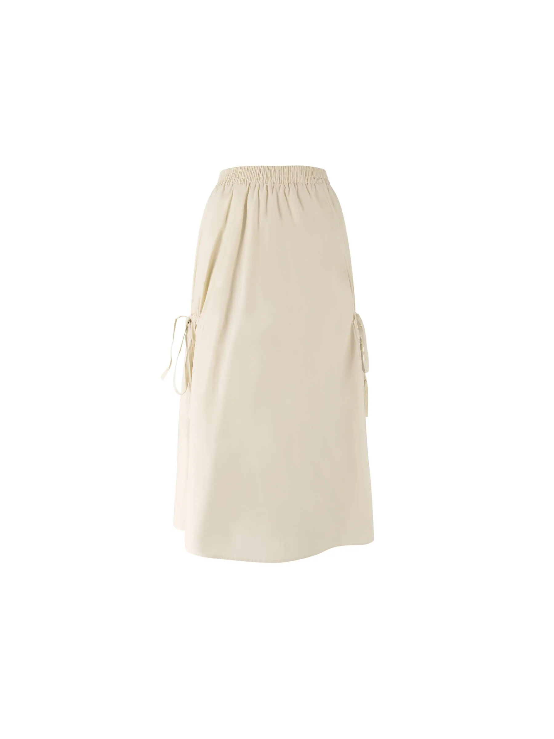 Drawstring Pocket Cotton Skirt