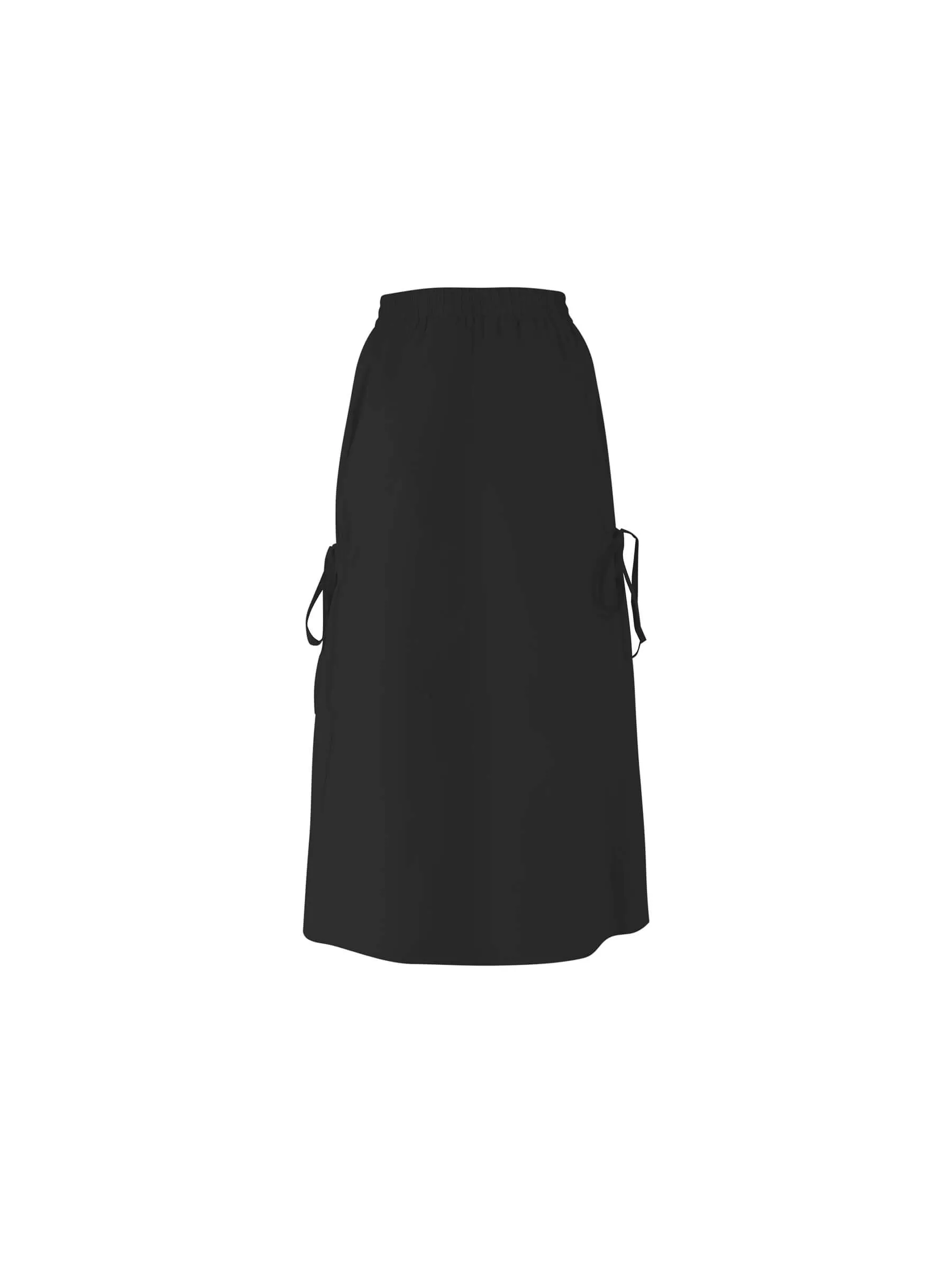 Drawstring Pocket Cotton Skirt