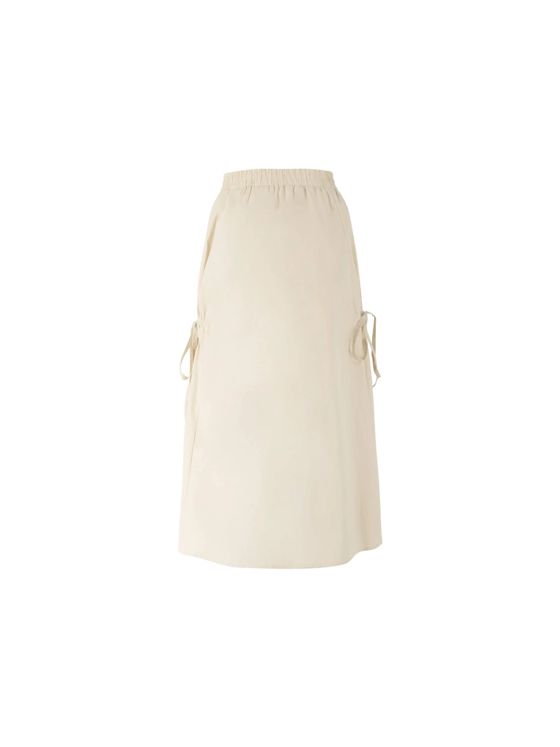Drawstring Pocket Cotton Skirt