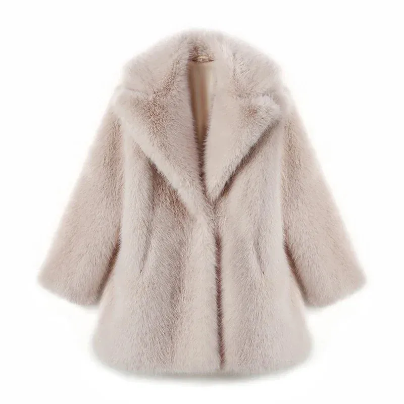 Elegant Sophie Designer Faux Fur Coat
