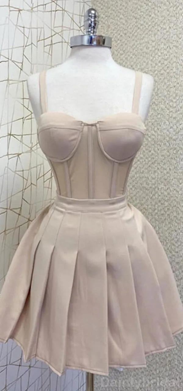 Elegant Straps A-line Jersey Short Homecoming Dresses Online, HD0665
