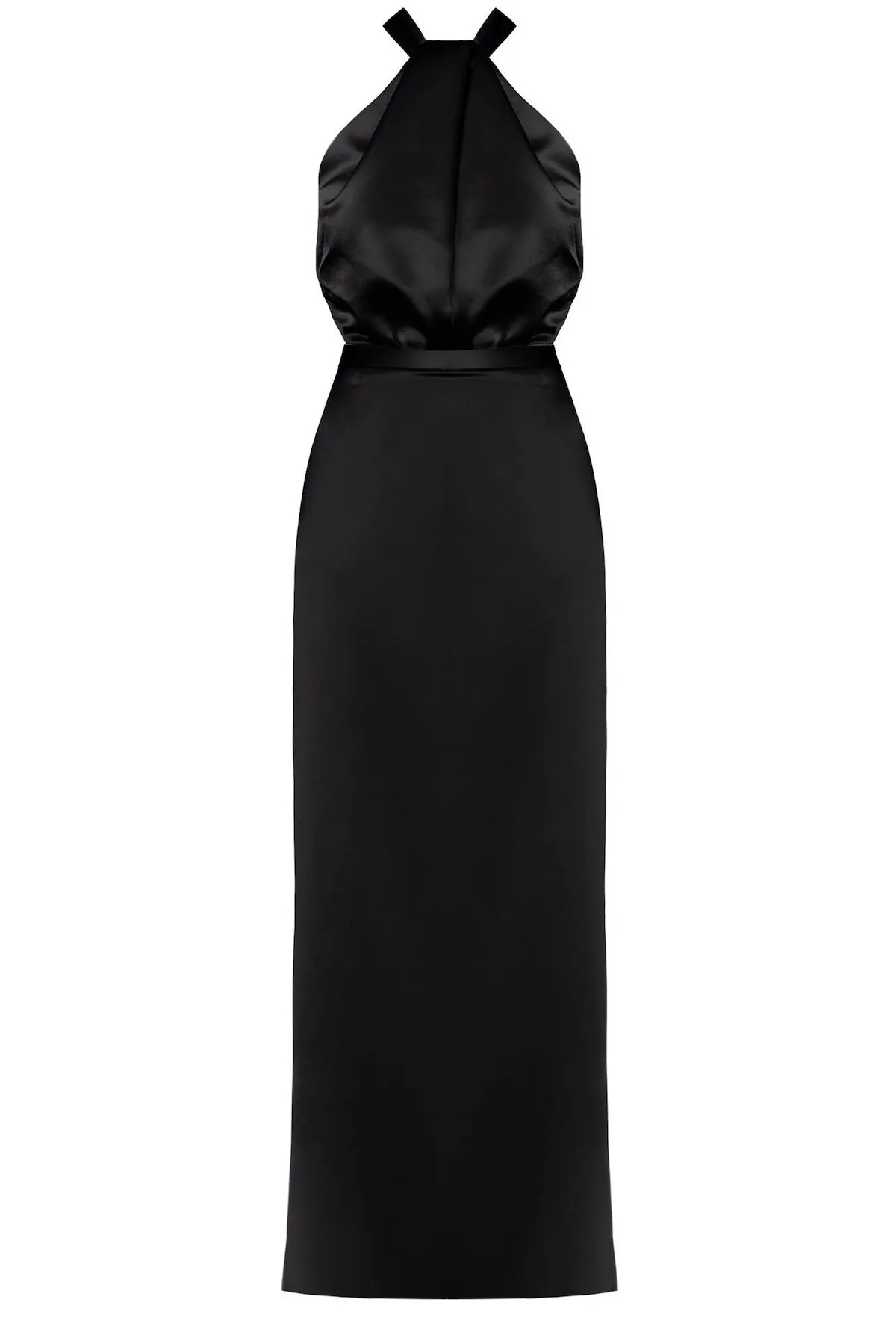 ELONA black maxi evening gown