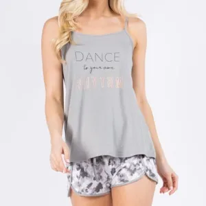 Hacci Lounge Pajama Short Set - Dance to Your Own Rhythm