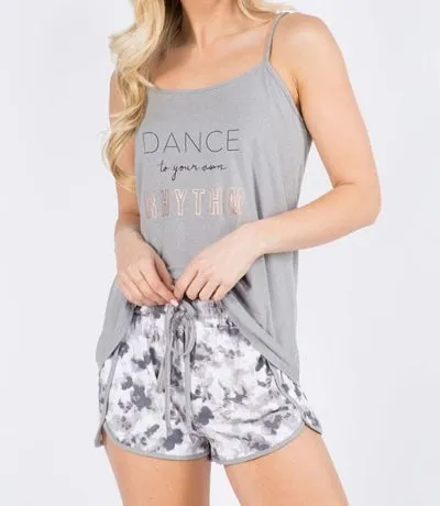Hacci Lounge Pajama Short Set - Dance to Your Own Rhythm