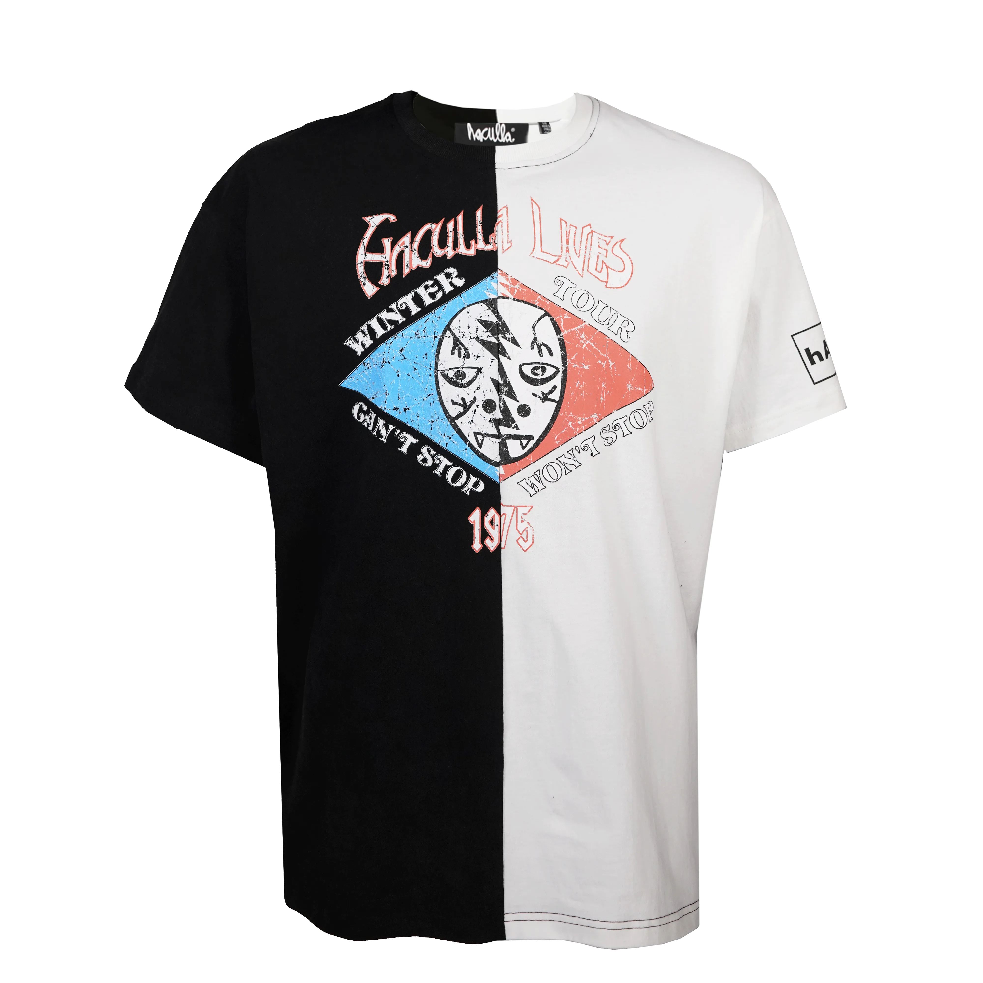 HACULLA LIVES WORLD TOUR CUT IN HALF TEE
