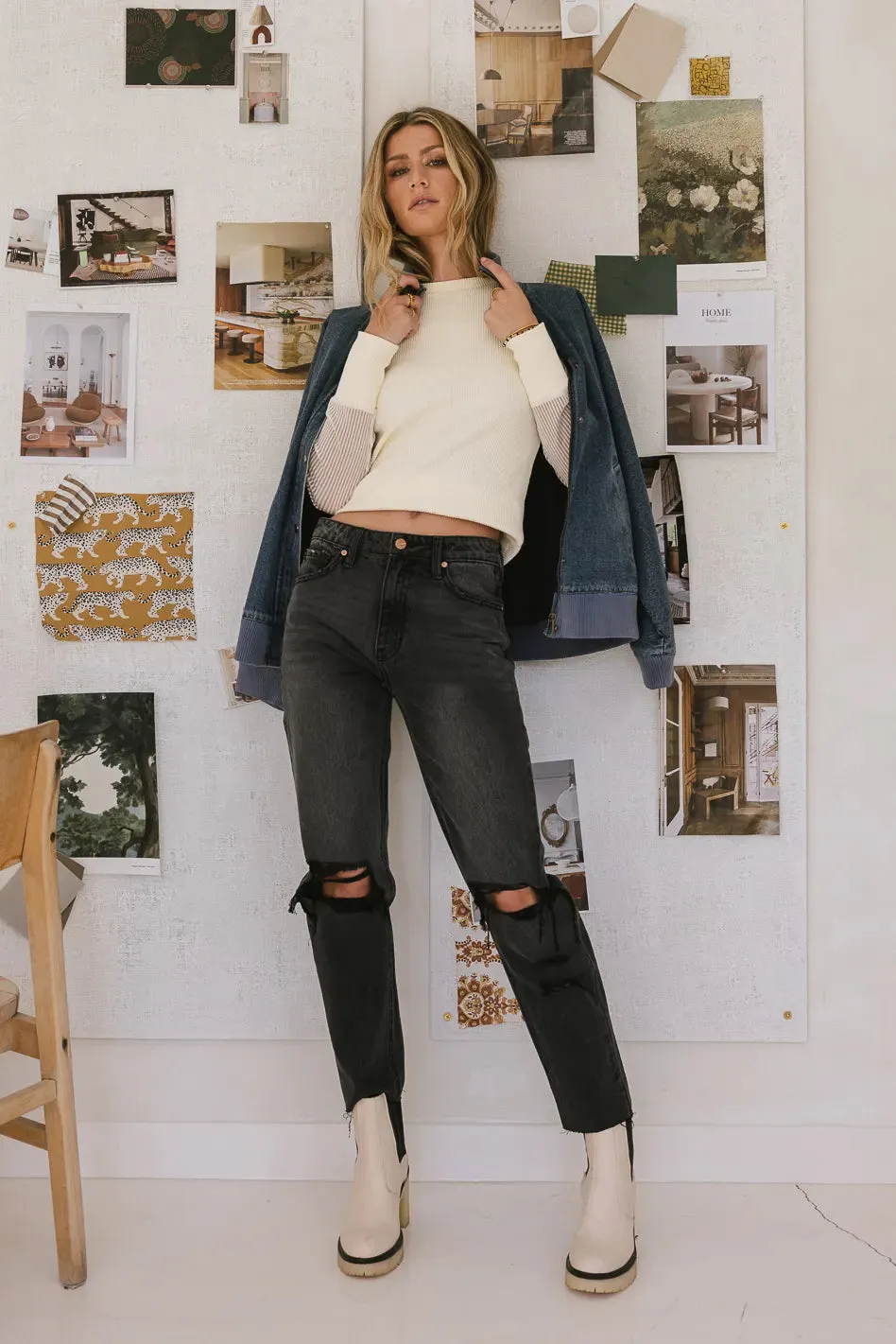 Harold Distressed Mom Jeans - FINAL SALE