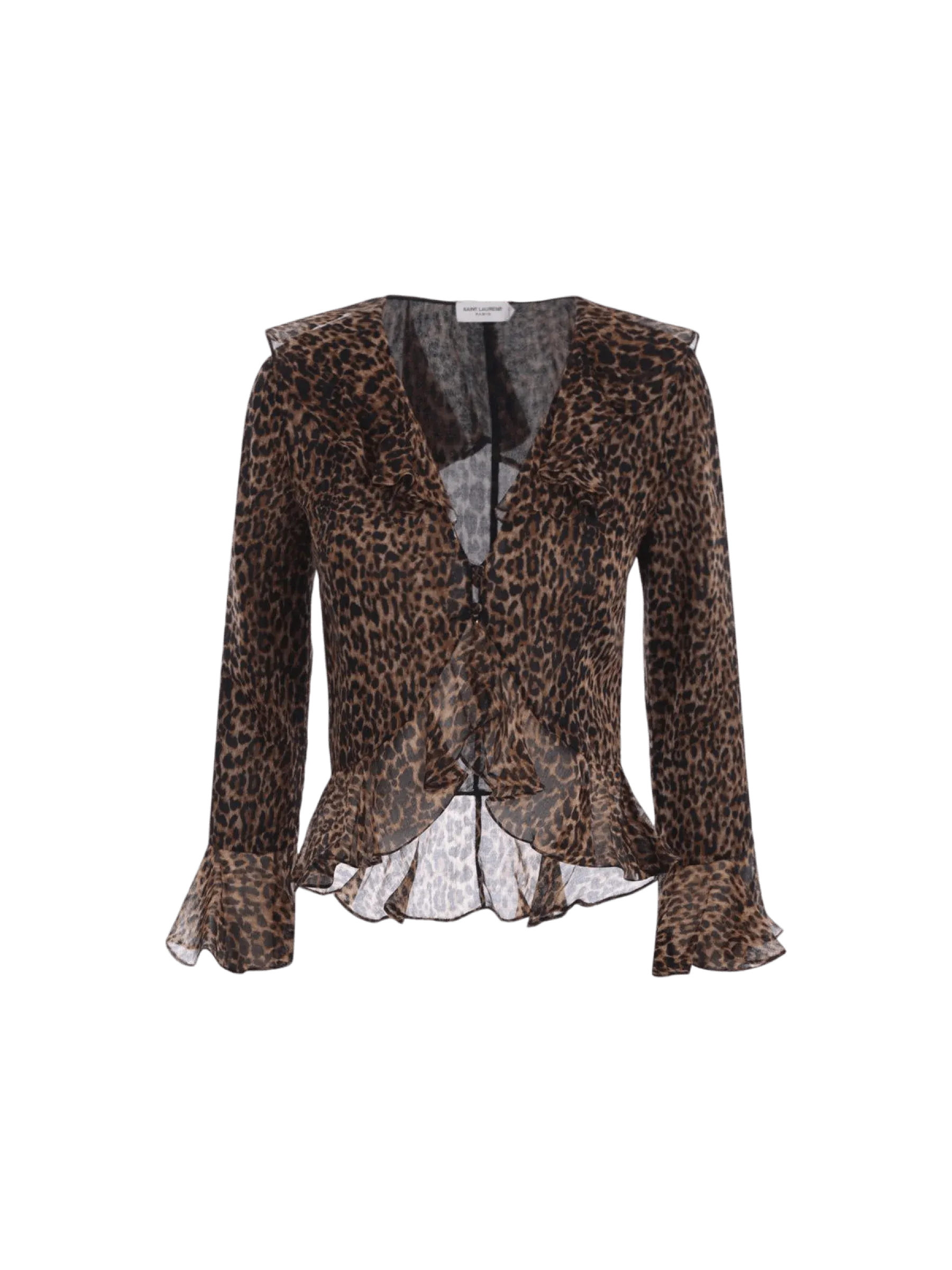Leopard Print Wool Blouse