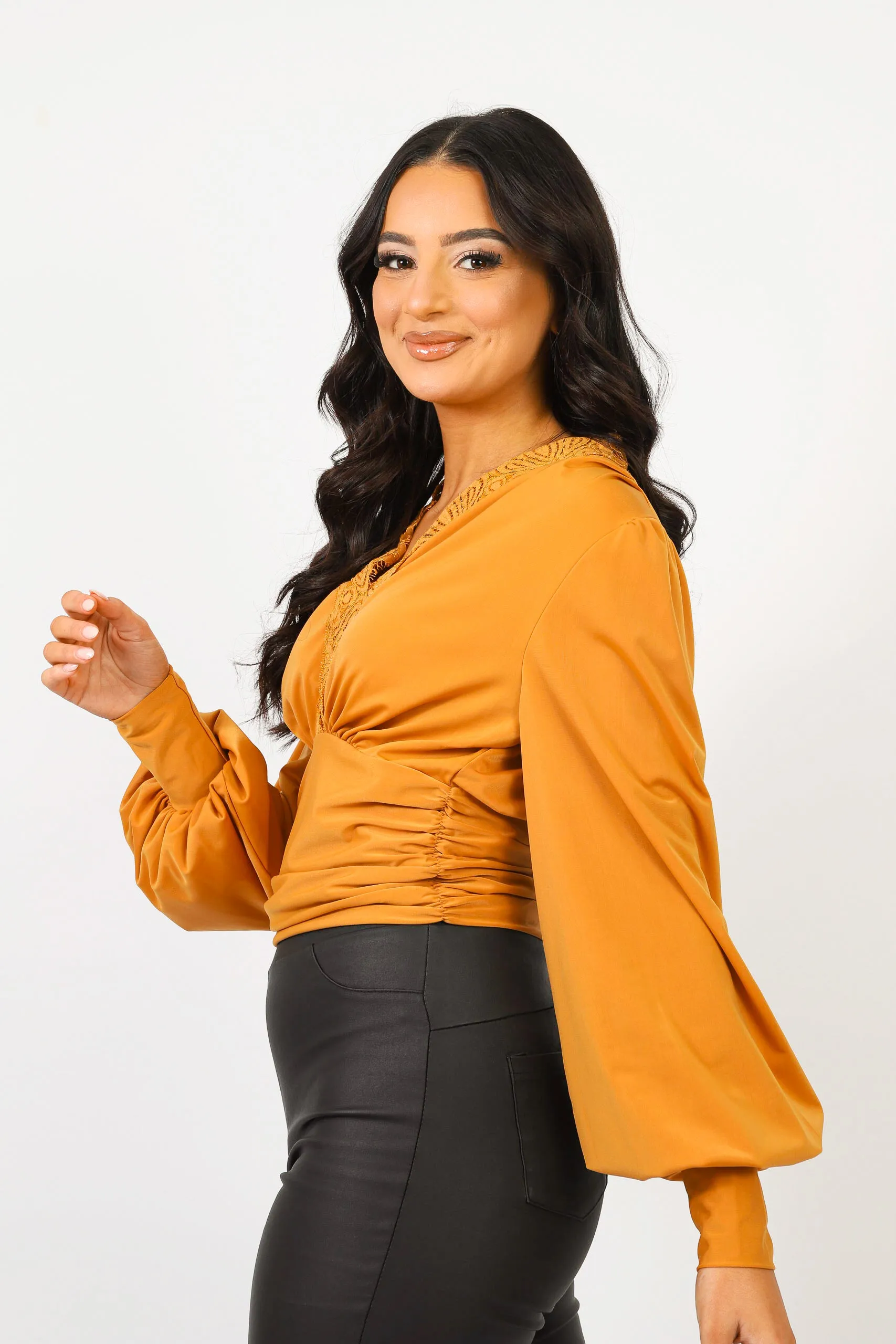 Leyana Lace Trim Top