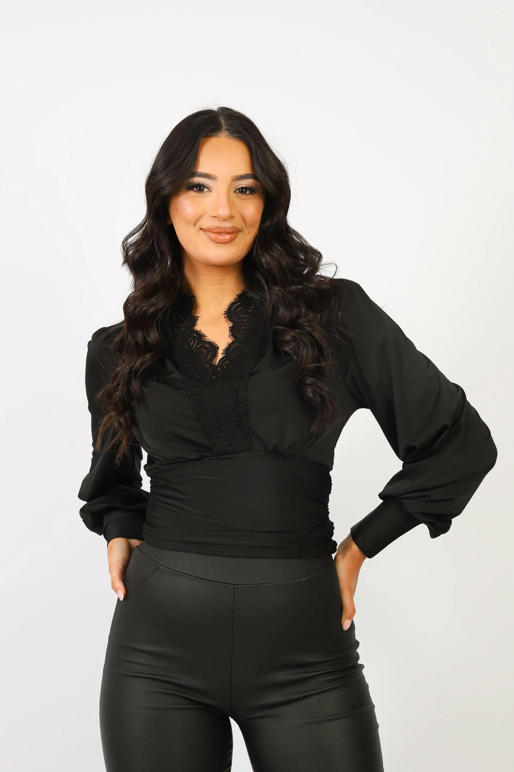 Leyana Lace Trim Top