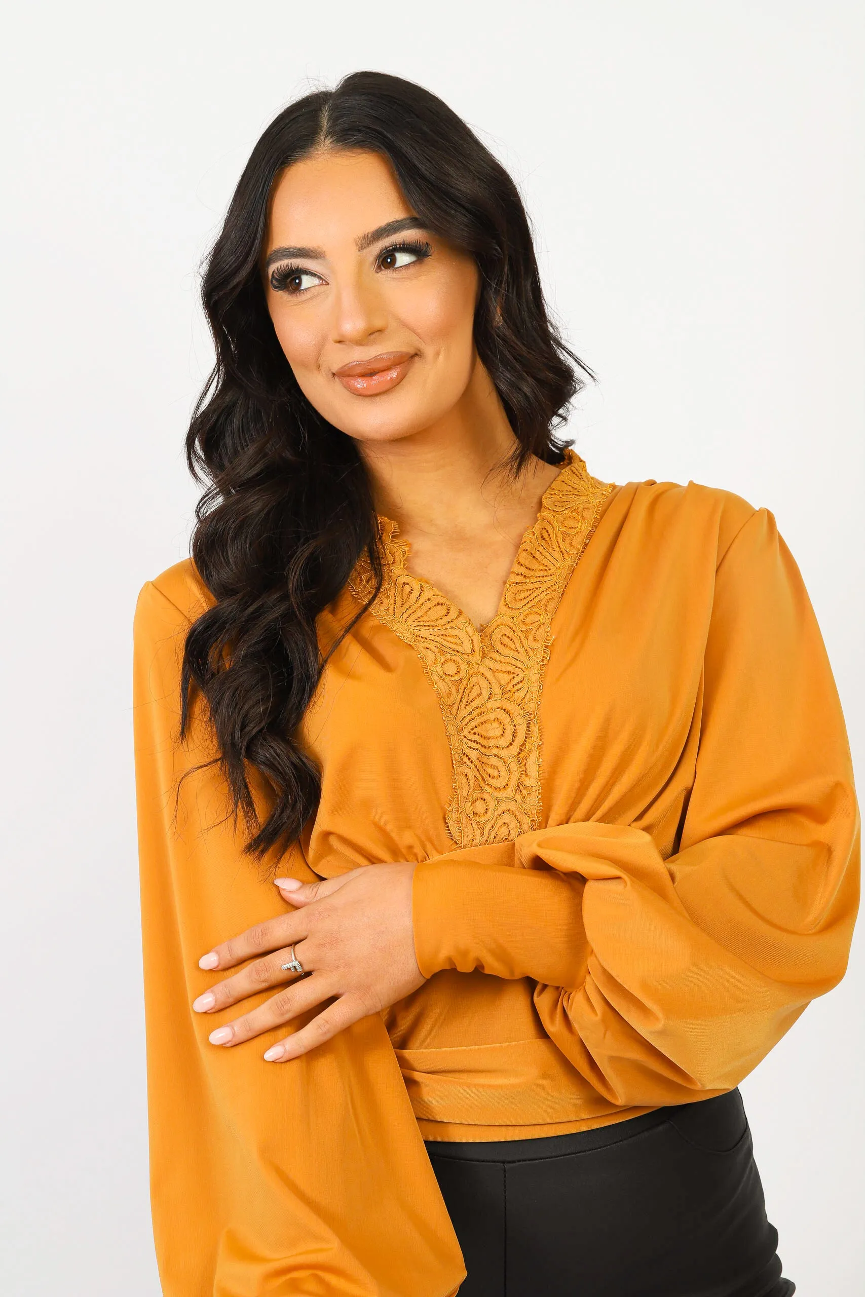 Leyana Lace Trim Top