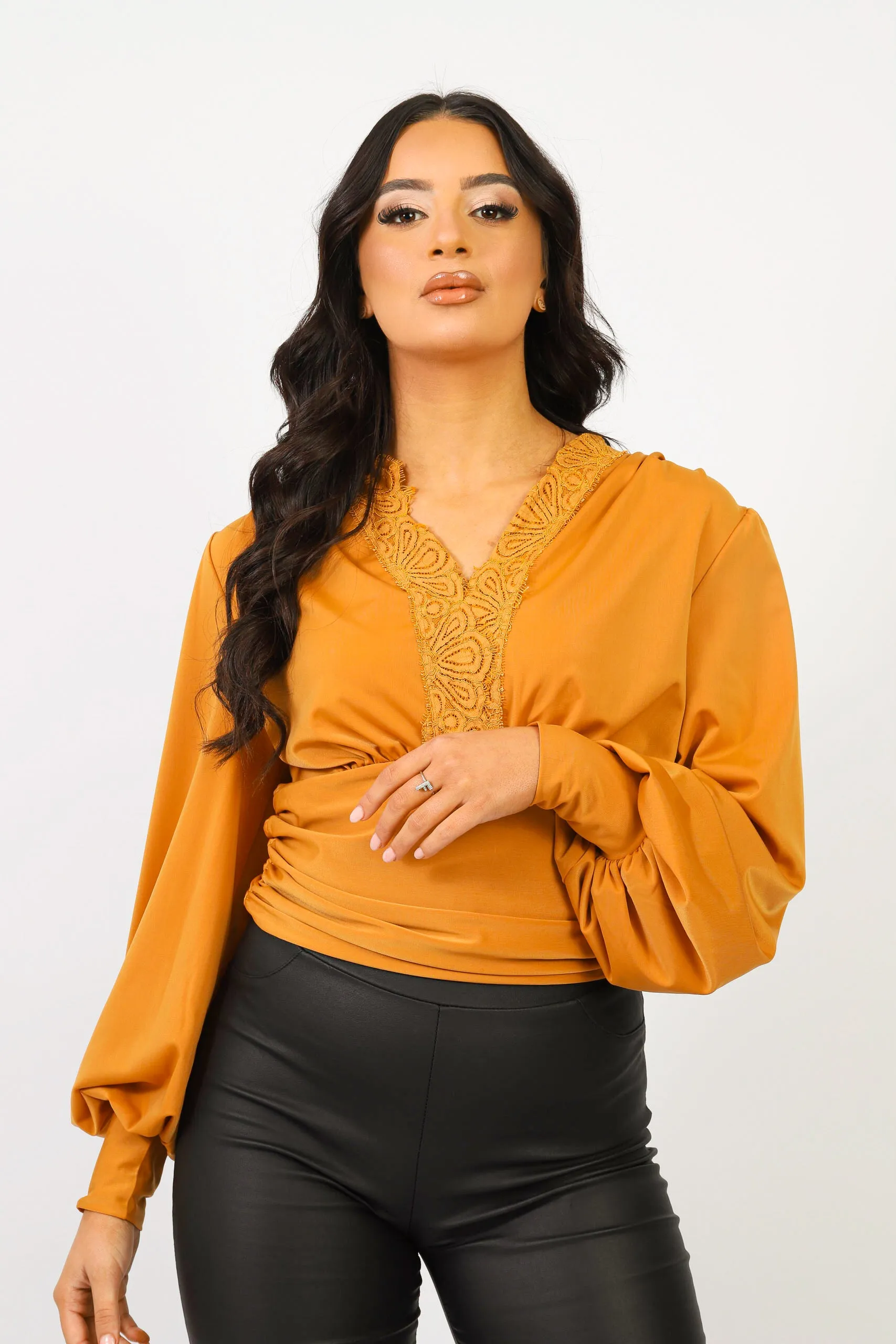 Leyana Lace Trim Top