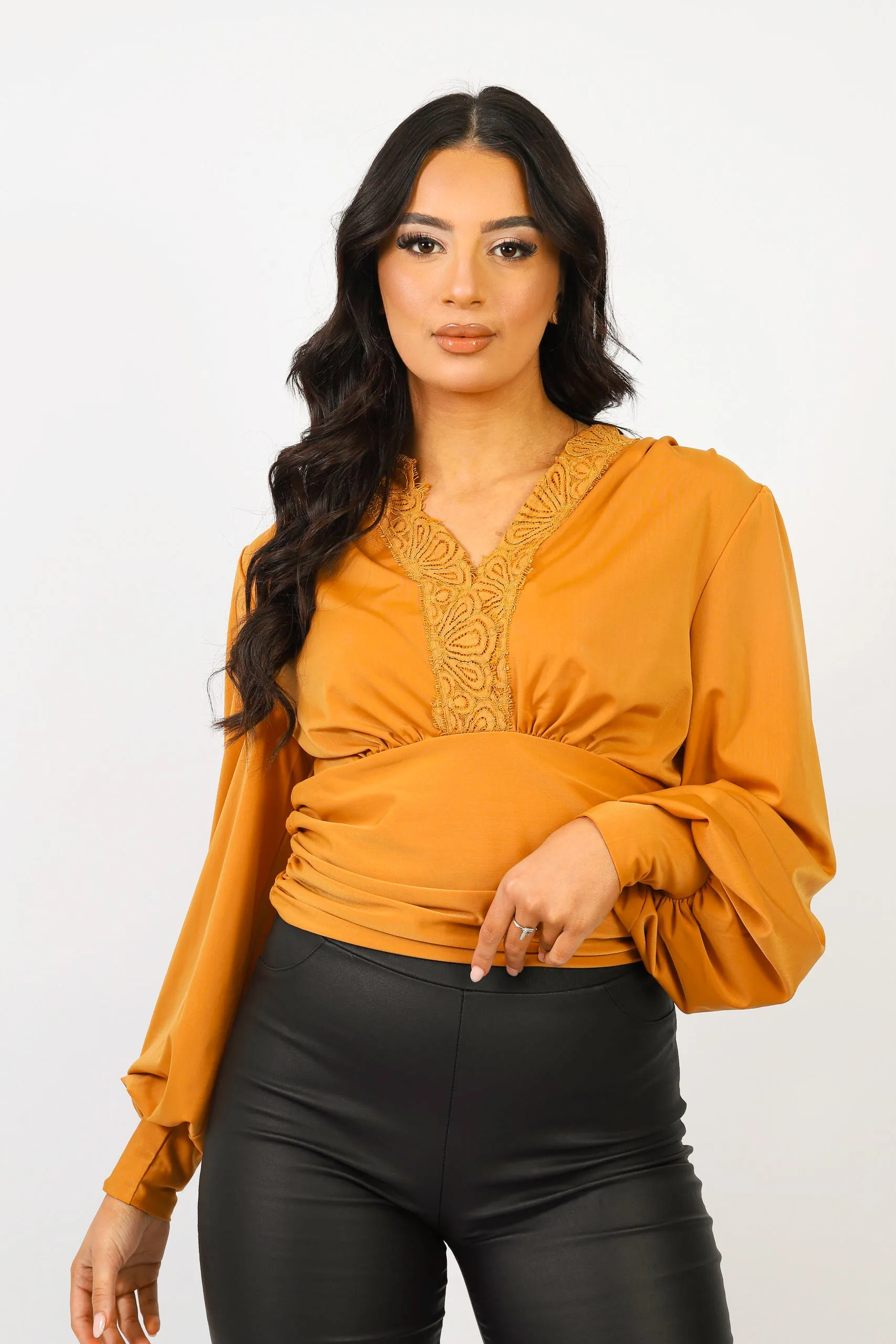 Leyana Lace Trim Top