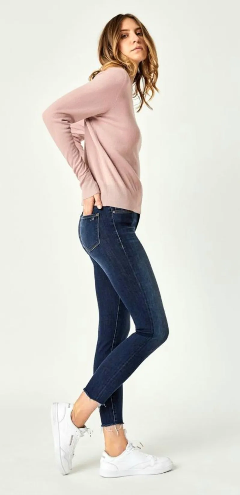 Mavi Jeans Alissa Ankle Dark Brushed Denim Jeans