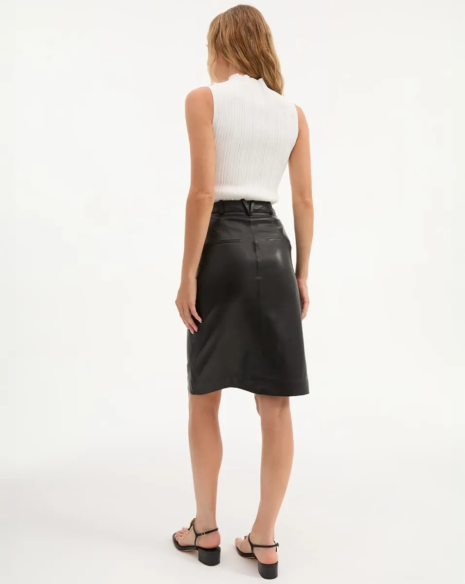 Maxine Leather Midi Skirt